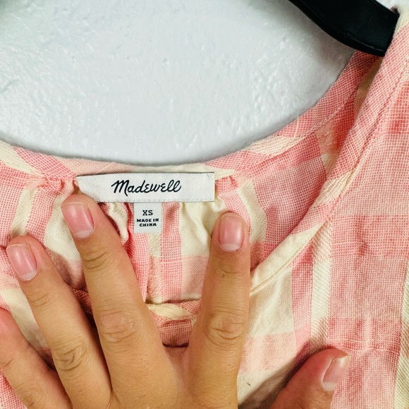 Madewell Crop Swing Tank Top in Petal Plaid size XS - Picture 9 of 9